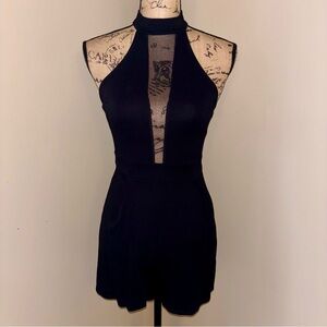 Black Halter Romper